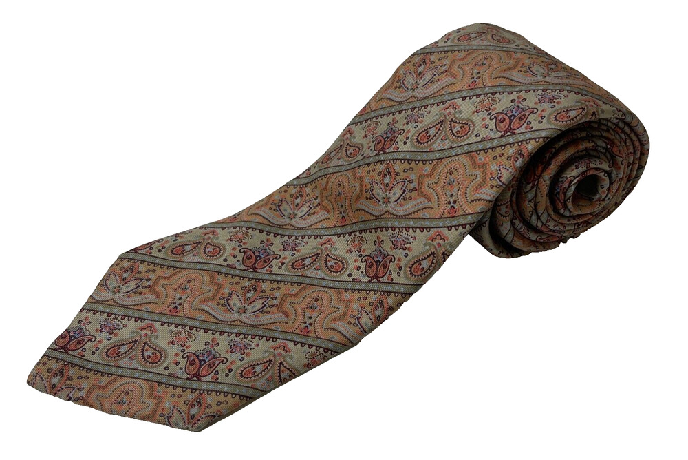 Klopfensteins Handmade Silk Paisley Necktie 3 Inch Wide Classic Mens Tie